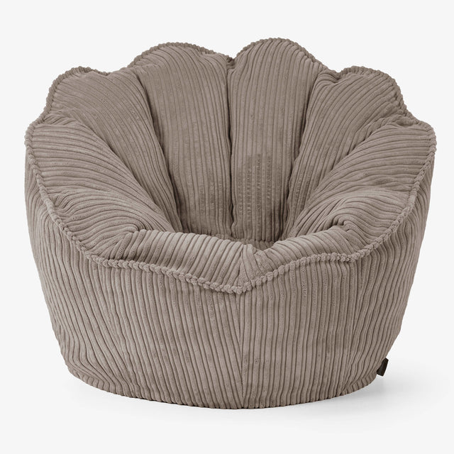 Sedia Pouf Sacco Natalia Sacco - Velluto a Coste Grigio Tortora 01