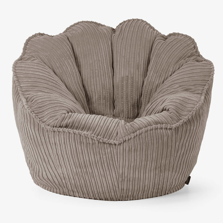 Sedia Pouf Sacco Natalia Sacco - Velluto a Coste Grigio Tortora 01
