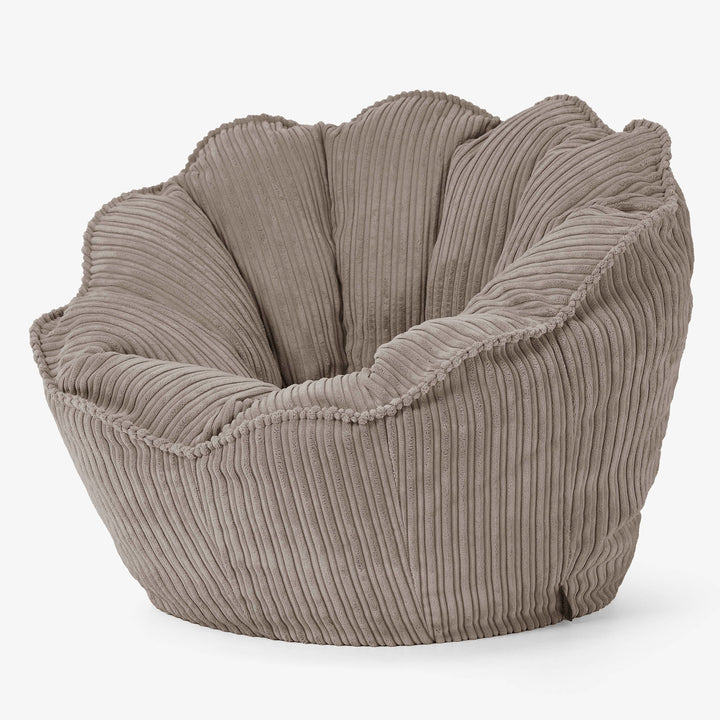 Sedia Pouf Sacco Natalia Sacco - Velluto a Coste Grigio Tortora 02