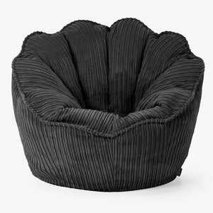 Sedia Pouf Sacco Natalia Sacco - Velluto a Coste Nero