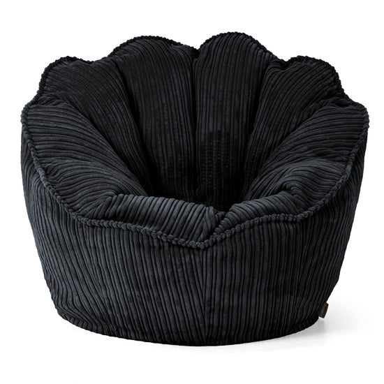 Sedia Pouf Sacco Natalia Sacco - Velluto a Coste Nero 01