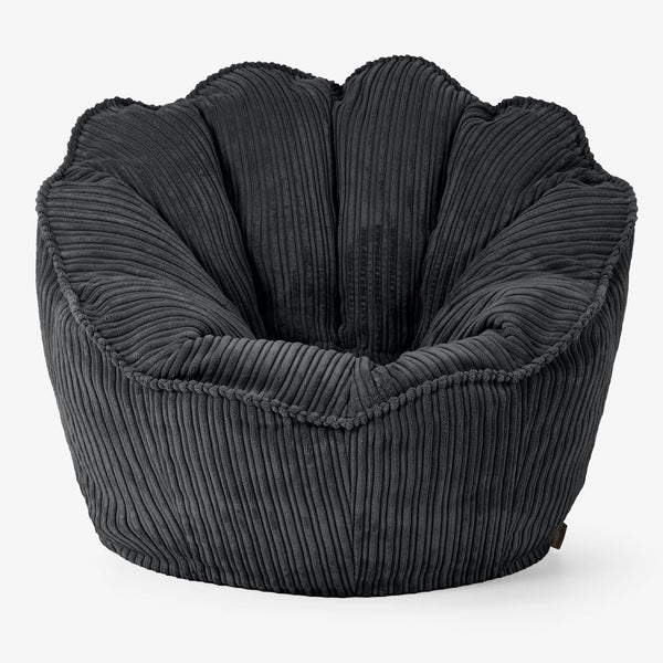Sedia Pouf Sacco Natalia Sacco - Velluto a Coste Nero 01