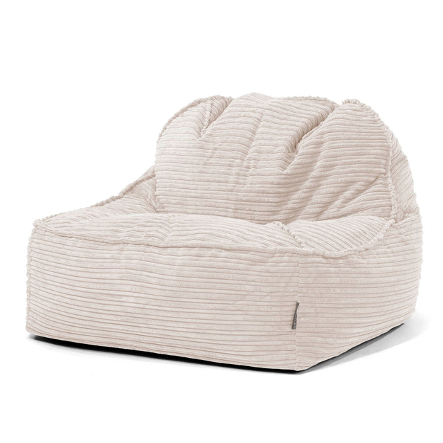 Sedia Pouf Sacco Sloucher 2.0 - Velluto a Coste Avorio 01