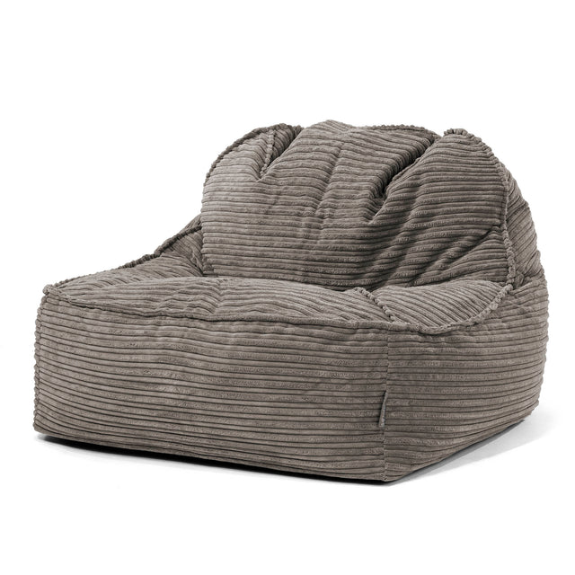 Sedia Pouf Sacco Sloucher 2.0 - Velluto a Coste Grafite 01