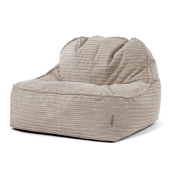 Sedia Pouf Sacco Sloucher 2.0 - Velluto a Coste Visone 01