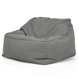 Sedia Pouf Sacco Sloucher - Bouclé Grigio