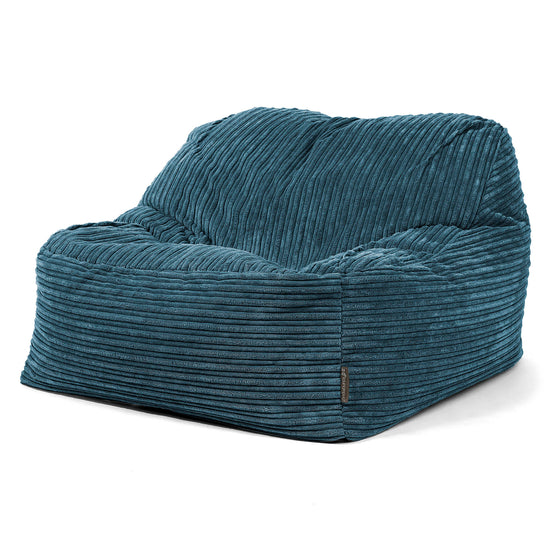 Sedia Pouf Sacco Sloucher - Velluto a Coste Navy 01