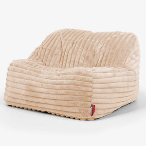 Sedia Pouf Sacco Sloucher - Velluto Felpato Ultra Morbido Pesca