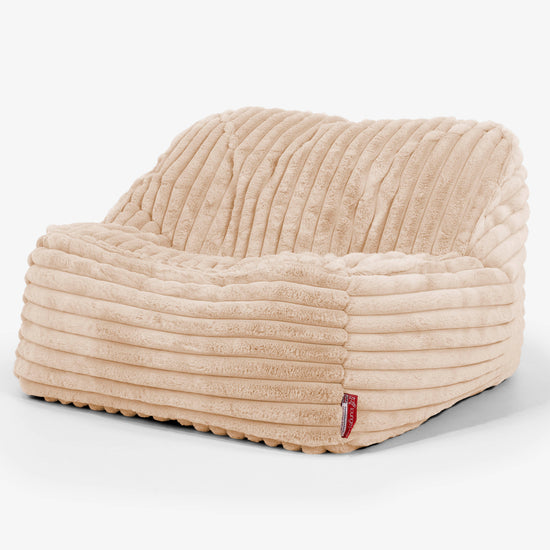 Sedia Pouf Sacco Sloucher - Velluto Felpato Ultra Morbido Pesca1