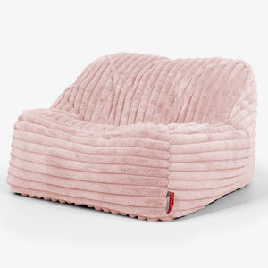 Sedia Pouf Sacco Sloucher - Velluto Felpato Ultra Morbido Rosa Antico