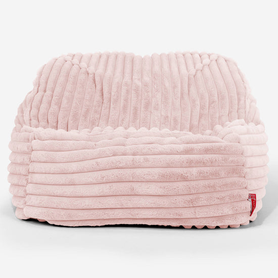 Sedia Pouf Sacco Sloucher - Velluto Felpato Ultra Morbido Rosa Antico2