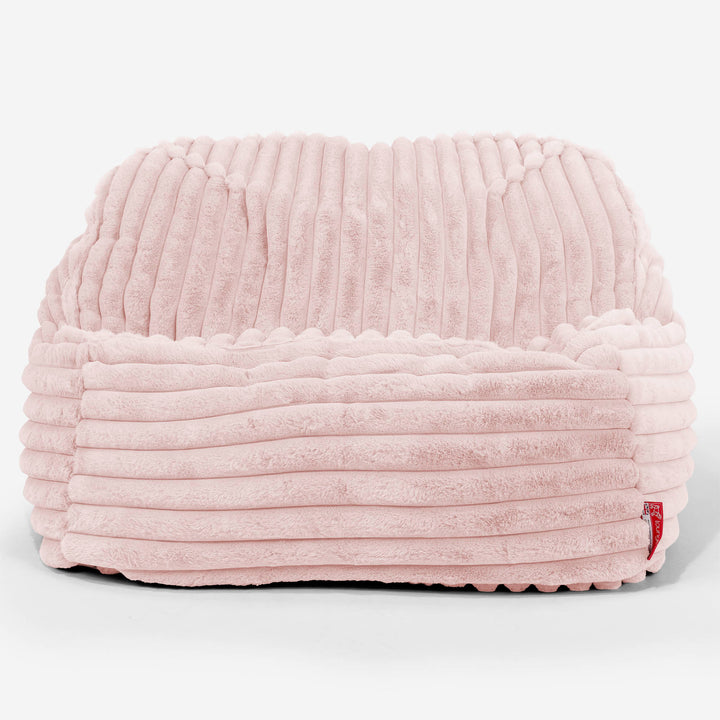 Sedia Pouf Sacco Sloucher - Velluto Felpato Ultra Morbido Rosa Antico2