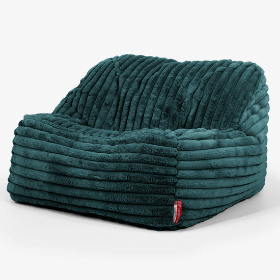 Sedia Pouf Sacco Sloucher - Velluto Felpato Ultra Morbido Tiglio1
