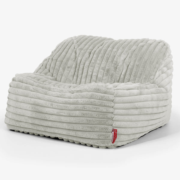 Sedia Pouf Sacco Sloucher - Velluto Felpato Ultra Morbido Verde Salvia1