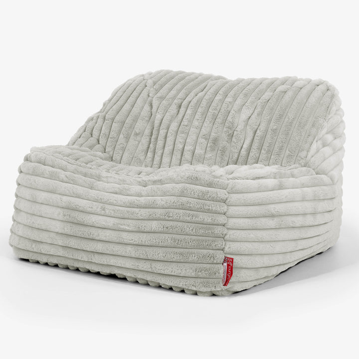 Sedia Pouf Sacco Sloucher - Velluto Felpato Ultra Morbido Verde Salvia1