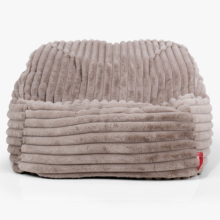 Sedia Pouf Sacco Sloucher - Velluto Felpato Ultra Morbido Visone2