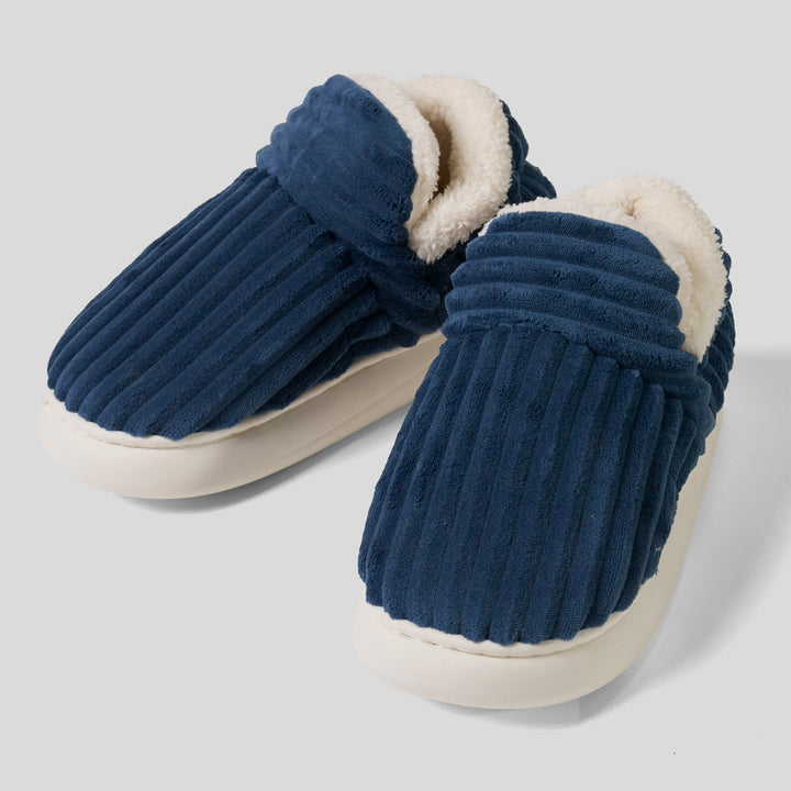 Pantofole - Velluto a Coste Navy 01