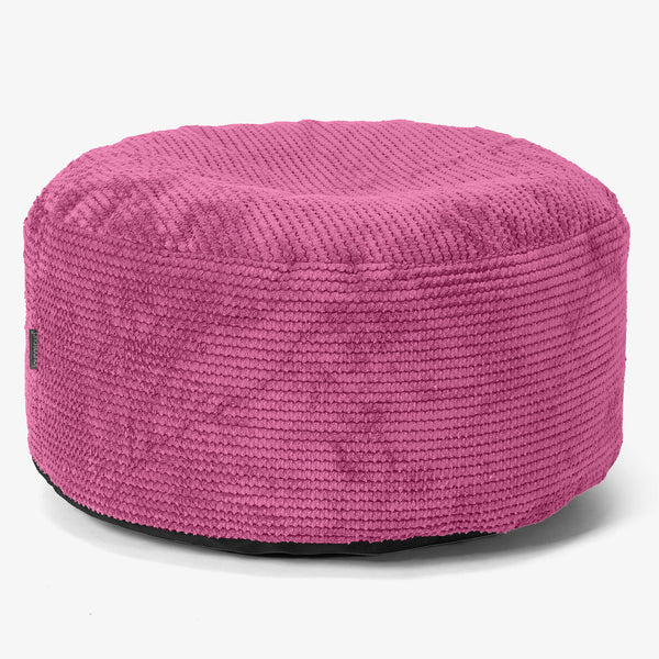 Poggiapiedi Rotondo Grande - Pompon Rosa 01