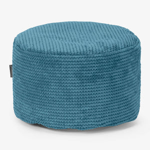 Poggiapiedi Rotondo Piccolo - Pompon Egeo Blu