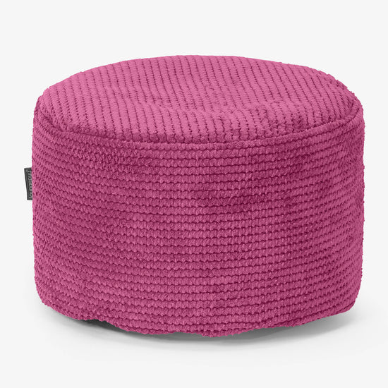 Poggiapiedi Rotondo Piccolo - Pompon Rosa 01