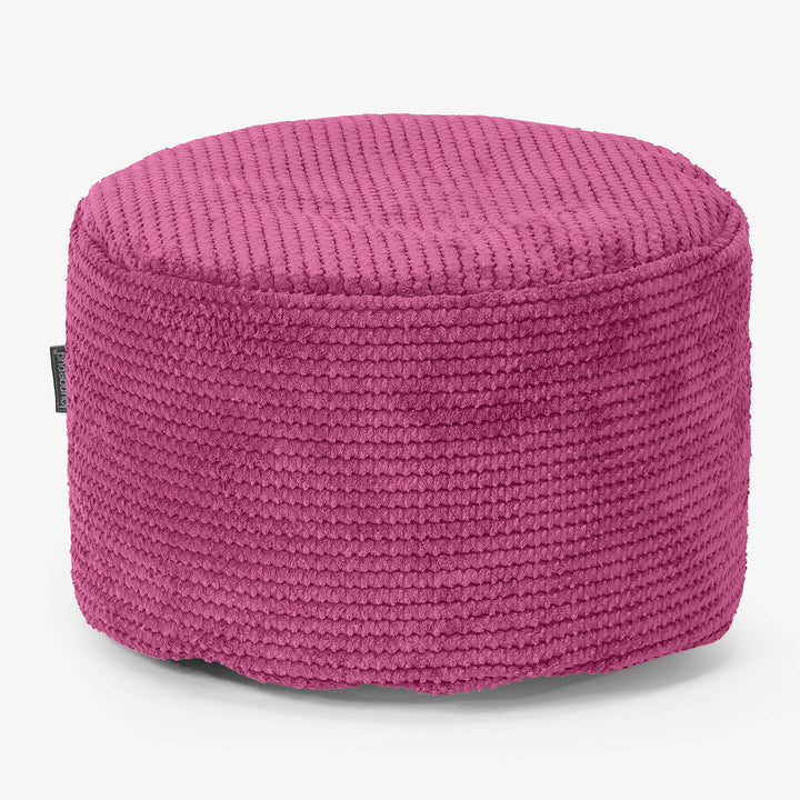 Poggiapiedi Rotondo Piccolo - Pompon Rosa 01