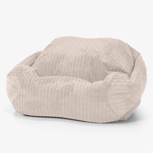 Poltrona Pouf Sacco Sabine - Velluto a Coste Avorio