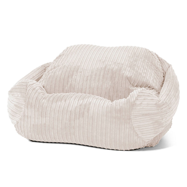 Lounge Pug, Poltrona Sacco 'Classico' con poggiapiedi, Pompon - Egeo Blu Lounge Pug, Poltrona Sacco 'Classico' con poggiapiedi, Pompon - Egeo Blu
