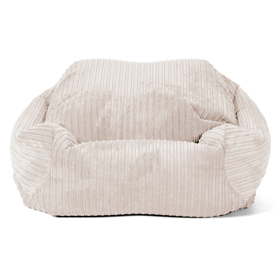 Poltrona Pouf Sacco Sabine - Velluto a Coste Avorio 02