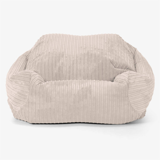 Poltrona Pouf Sacco Sabine - Velluto a Coste Avorio 02
