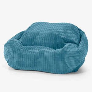 Poltrona Pouf Sacco Sabine - Velluto a Coste Egeo Blu
