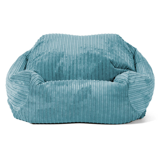 Poltrona Pouf Sacco Sabine - Velluto a Coste Egeo Blu 02