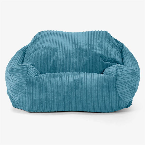 Poltrona Pouf Sacco Sabine - Velluto a Coste Egeo Blu 02