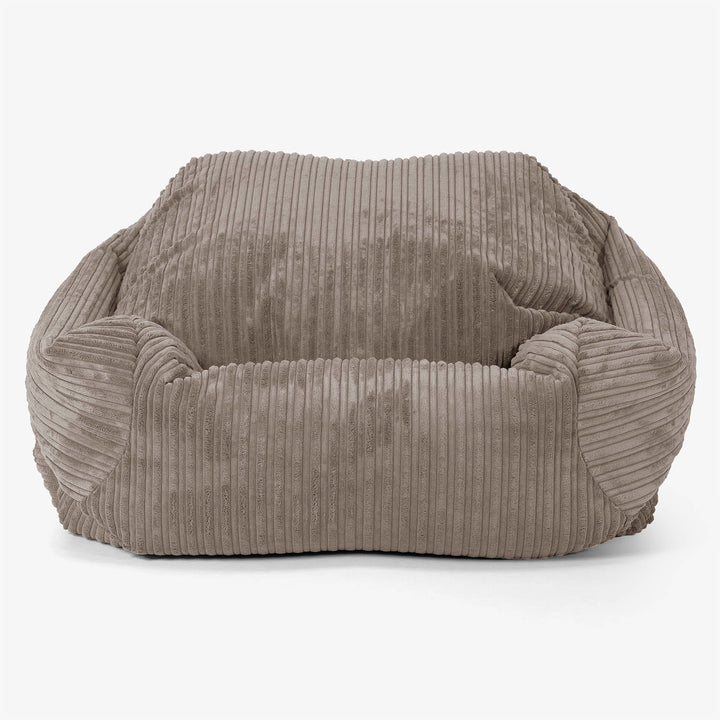 Poltrona Pouf Sacco Sabine - Velluto a Coste Grigio Tortora 02