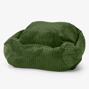 Poltrona Pouf Sacco Sabine - Velluto a Coste Verde Foresta
