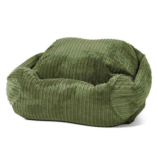 Poltrona Pouf Sacco Sabine - Velluto a Coste Verde Foresta 01