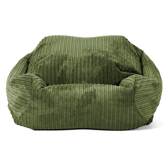 Poltrona Pouf Sacco Sabine - Velluto a Coste Verde Foresta 02