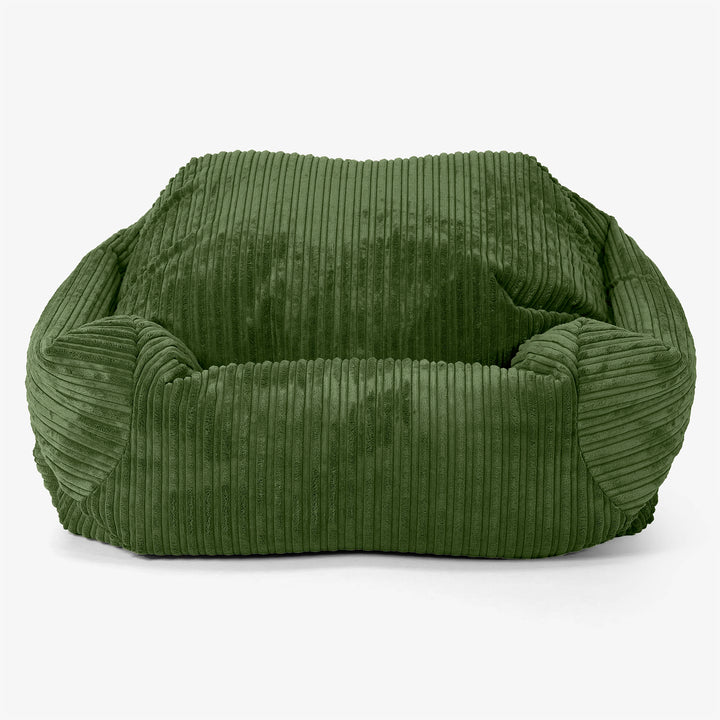 Poltrona Pouf Sacco Sabine - Velluto a Coste Verde Foresta 02