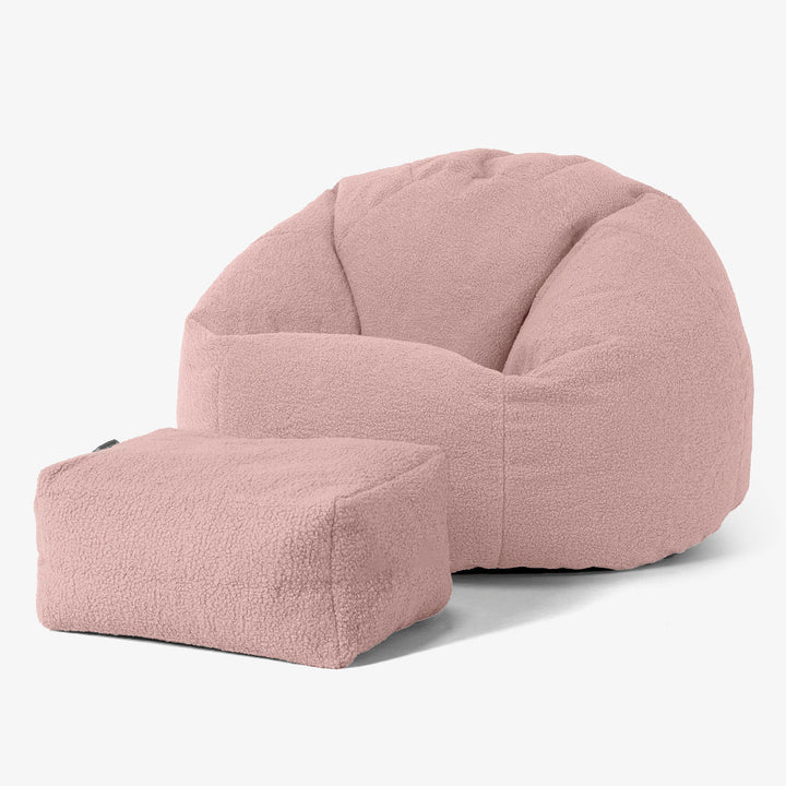 Poltrona Sacco 'Classico' - Bouclé Rosa 02