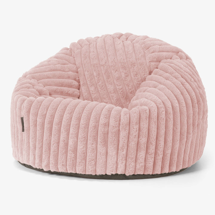 Poltrona Sacco 'Classico' - Velluto Felpato Ultra Morbido  Rosa Antico 01
