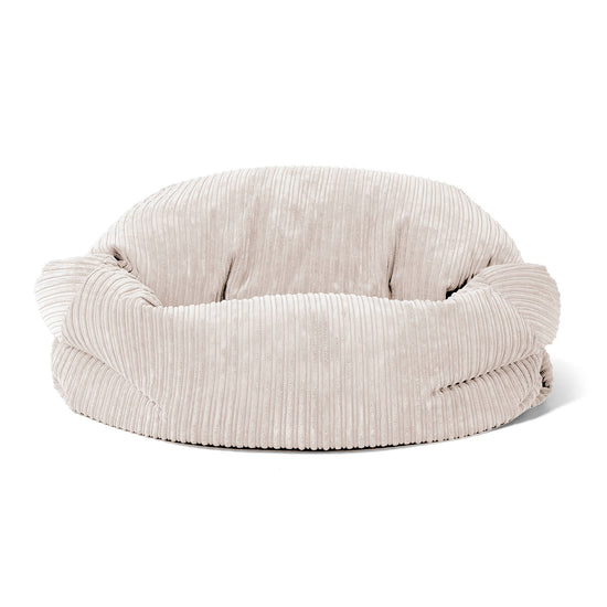 Pouf Divano Sabine - Velluto a Coste Avorio 02