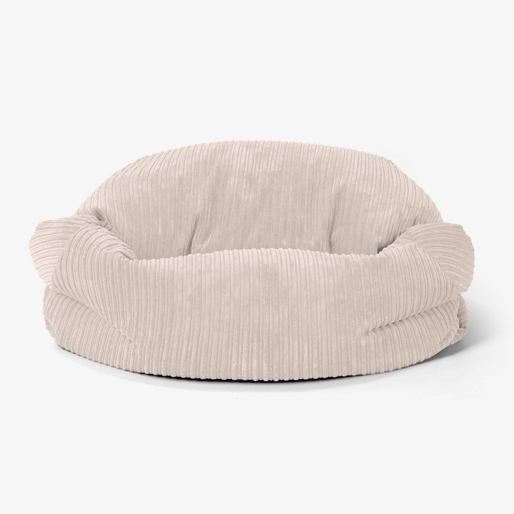 Pouf Divano Sabine - Velluto a Coste Avorio 02