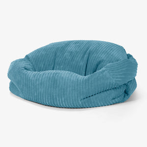 Pouf Divano Sabine - Velluto a Coste Egeo Blu