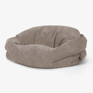 Pouf Divano Sabine - Velluto a Coste Grigio Tortora