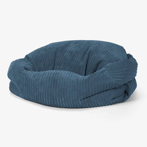 Pouf Divano Sabine - Velluto a Coste Navy 01