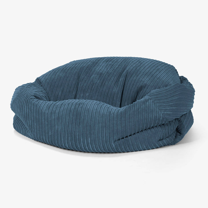 Pouf Divano Sabine - Velluto a Coste Navy 01