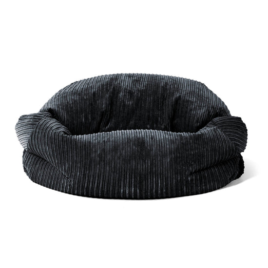 Pouf Divano Sabine - Velluto a Coste Nero 02