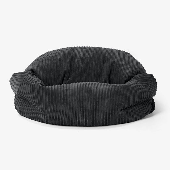 Pouf Divano Sabine - Velluto a Coste Nero 02