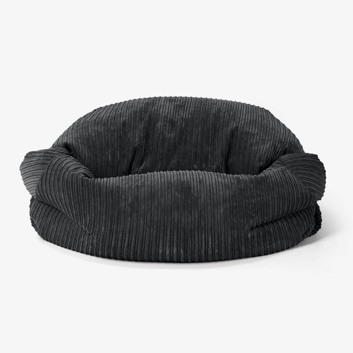 Pouf Divano Sabine - Velluto a Coste Nero 02