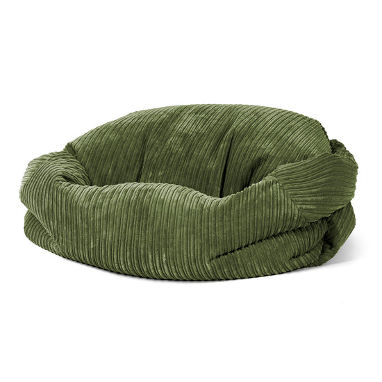 Pouf Divano Sabine - Velluto a Coste Verde Foresta 01
