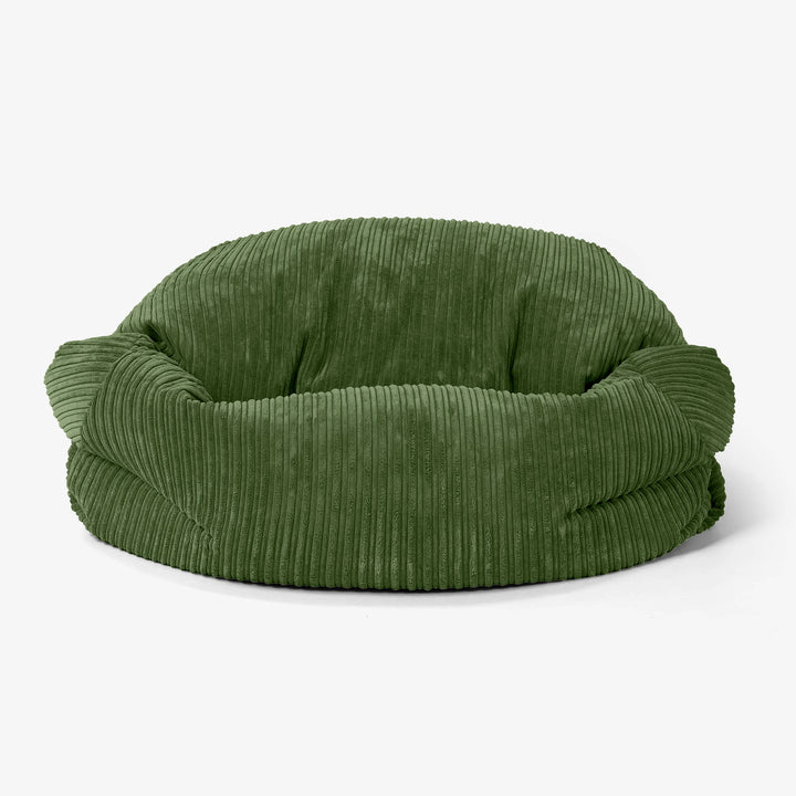 Pouf Divano Sabine - Velluto a Coste Verde Foresta 02